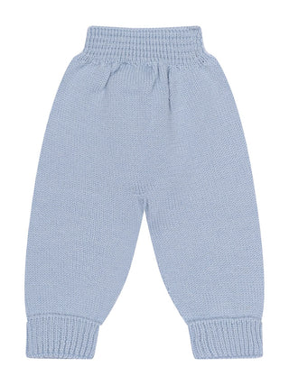 Strickhose aus Merinowolle – Hellblau