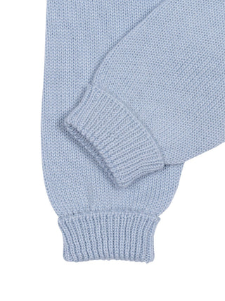 Strickhose aus Merinowolle – Hellblau