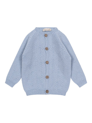 Strickjacke aus Merinowolle – Hellblau