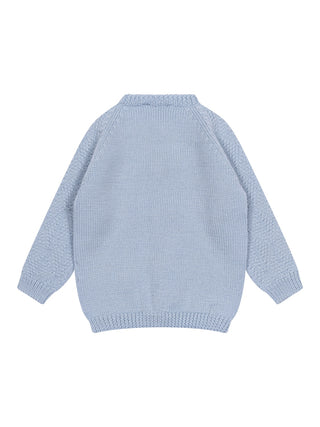 Strickjacke aus Merinowolle – Hellblau