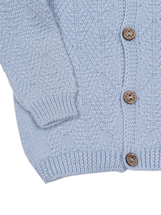Strickjacke aus Merinowolle – Hellblau
