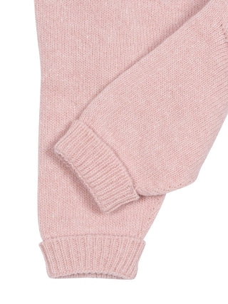 Jacquard-Latzhose aus Merinowolle - Rosa