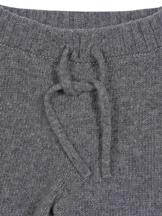 Hose mit Kordelzug aus Merinowolle - Grau