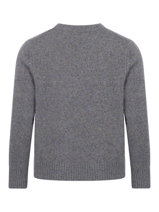 Melierter Kaschmir-Pullover in Blue Melange