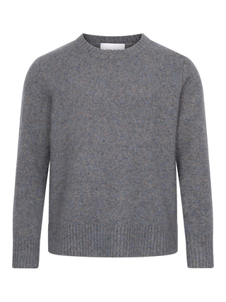 Melierter Kaschmir-Pullover in Blue Melange