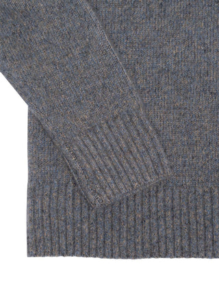 Melierter Kaschmir-Pullover in Blue Melange