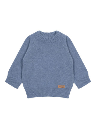 Pullover aus Merinowolle - Blau