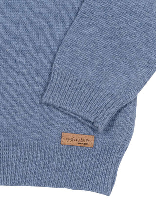 Pullover aus Merinowolle - Blau