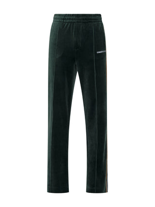 Velour Trackhose mit Streifen