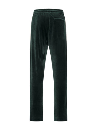 Velour Trackhose mit Streifen
