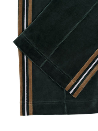 Velour Trackhose mit Streifen
