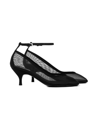 Nude Pump in 60 mm in Schwarz