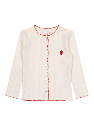 Flora Pointelle Cardigan - Creme
