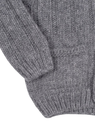 Strickjacke aus Merinowolle - Grau