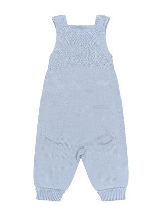 Latzhose aus Merinowolle - Blau