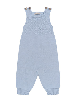 Latzhose aus Merinowolle - Blau