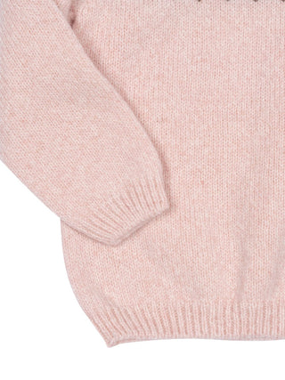 Jacquard-Pullover aus Merinowolle - Rosa
