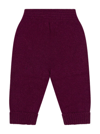 Strickhose aus Merinowolle – Bordeaux