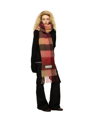 Karierter Schal aus Mohair