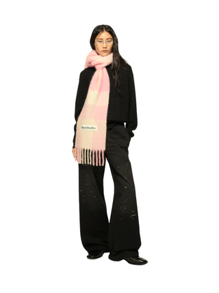 Karierter Schal aus Mohair