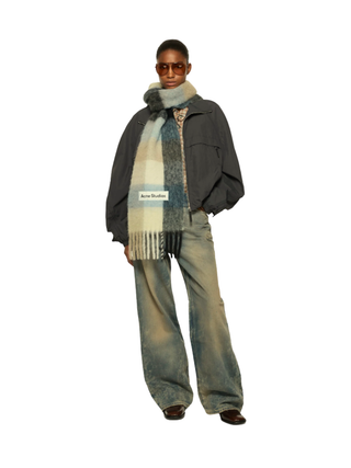 Karierter Schal aus Mohair