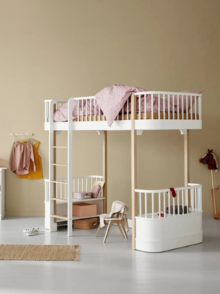 041724 - Original Umrüstset, Hochbett - Zum Etagenbett, Weiß/Eiche