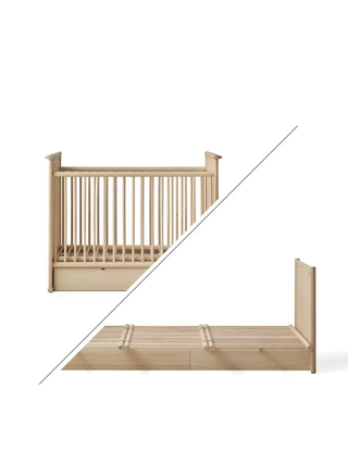 Camp Novel cot bed, 60x120/120x200 cm