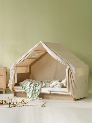 Camp Novel Hausdach für Bett 120x200 cm, Birke/Eiche