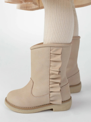 Kirsti Boots - Ivory Leather