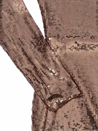 Langes Abendkleid in Bronze