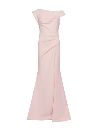 Drapiertes Abendkleid in einem Roséton