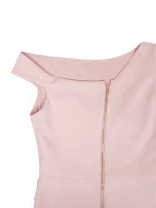 Drapiertes Abendkleid in einem Roséton