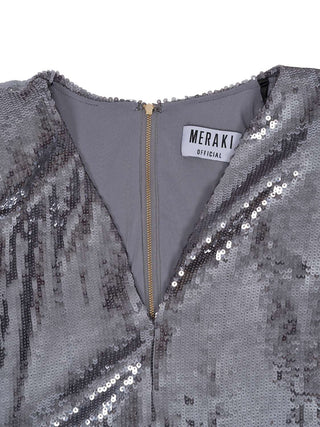 Elegantes Pailletten-Kleid in Petrol