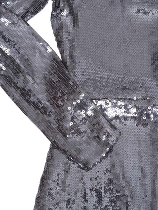 Elegantes Pailletten-Kleid in Petrol