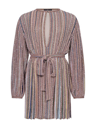 Kurzes Kleid mit Bindegürtel