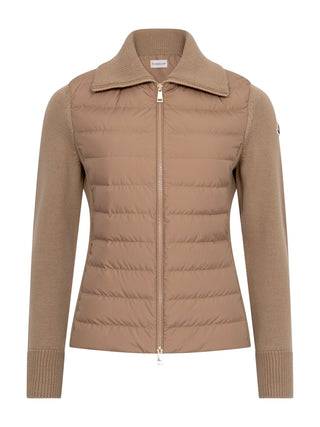 Cardigan mit Daunen-Besatz