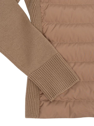 Cardigan mit Daunen-Besatz