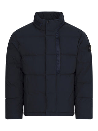 Steppjacke mit Logo-Patch in Dunkelblau