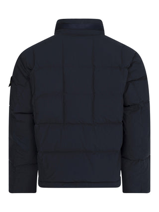Steppjacke mit Logo-Patch in Dunkelblau