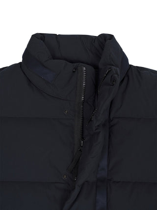 Steppjacke mit Logo-Patch in Dunkelblau