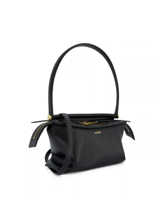 WHISKER SMALL BAG aus glasiertem Kalbsleder - Schwarz