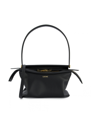 WHISKER SMALL BAG aus glasiertem Kalbsleder - Schwarz