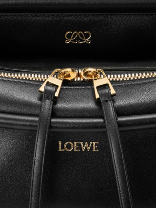 WHISKER SMALL BAG aus glasiertem Kalbsleder - Schwarz