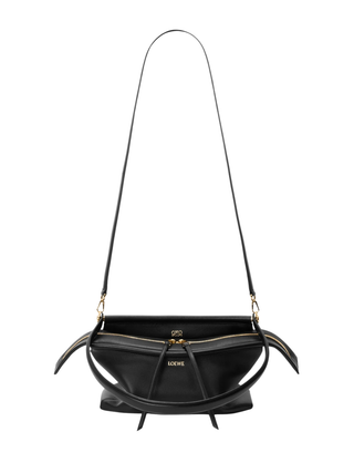 WHISKER SMALL BAG aus glasiertem Kalbsleder - Schwarz