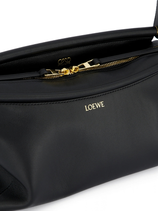 WHISKER SMALL BAG aus glasiertem Kalbsleder - Schwarz