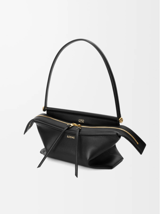 WHISKER SMALL BAG aus glasiertem Kalbsleder - Schwarz
