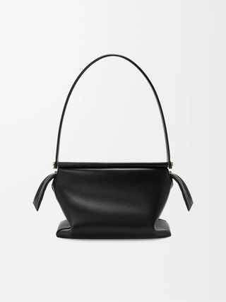 WHISKER SMALL BAG aus glasiertem Kalbsleder - Schwarz