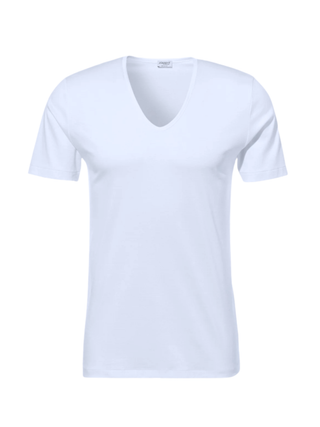 Sea Island  T-Shirt Kurzarm V-Ausschnitt - Weiss