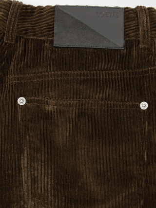 Hose aus mittelschwerem Baumwollcord - Braun