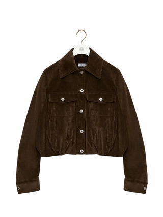 Jacke aus Baumwollcord - Braun